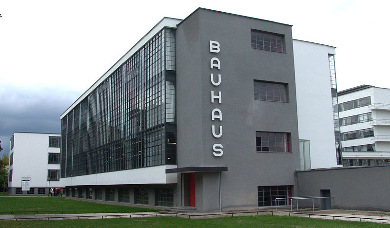 The Bauhaus building at Dessau, designed by Walter Gropius. Home of the school from 1925-1932 (wikicommons)