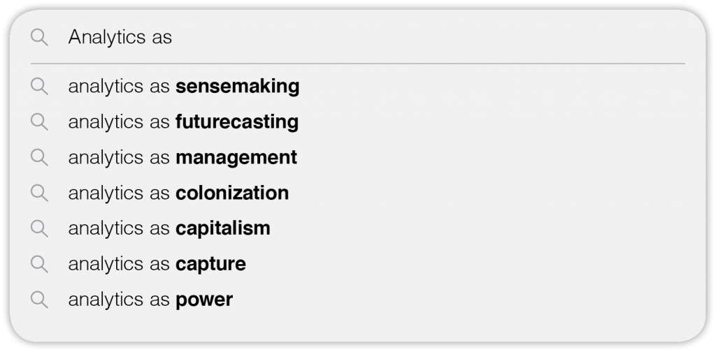 google search autofill suggestions for "analytics as"