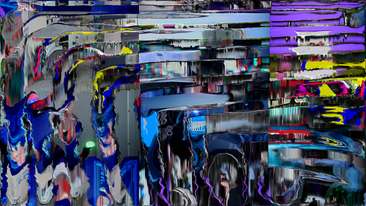 Photo of glitch art by Sam Hains