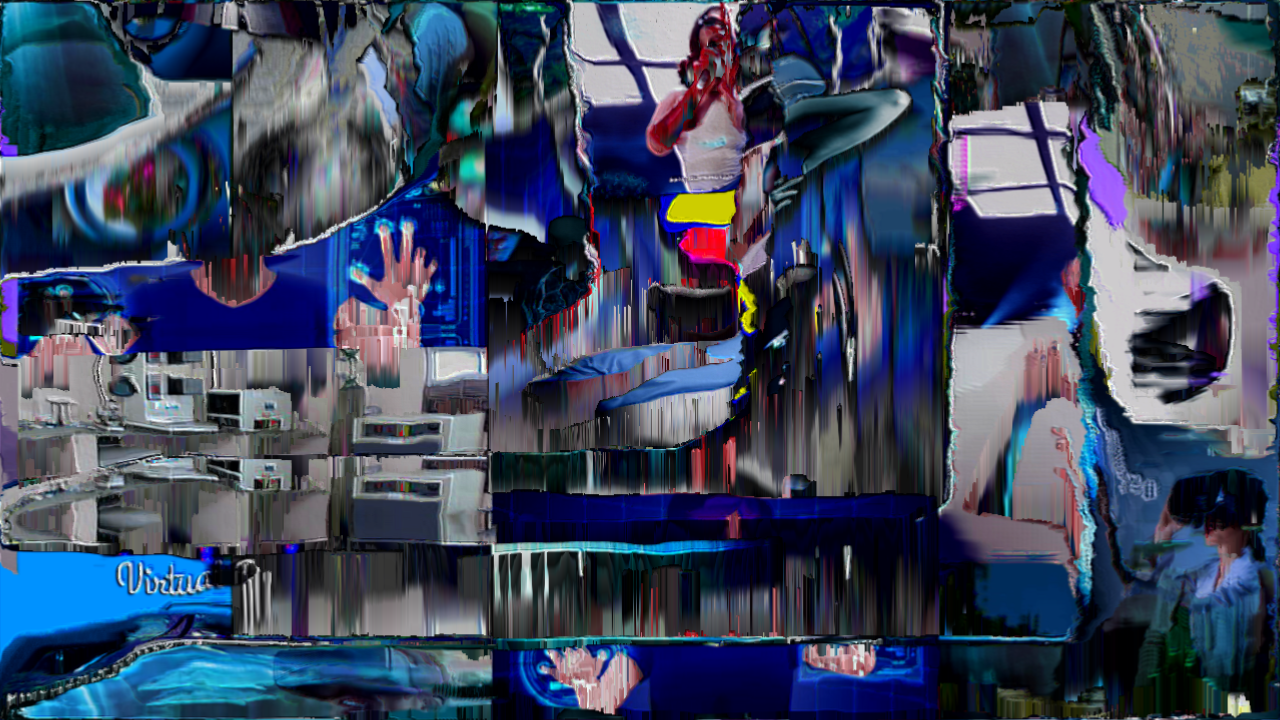 Photo of glitch art by Sam Hains