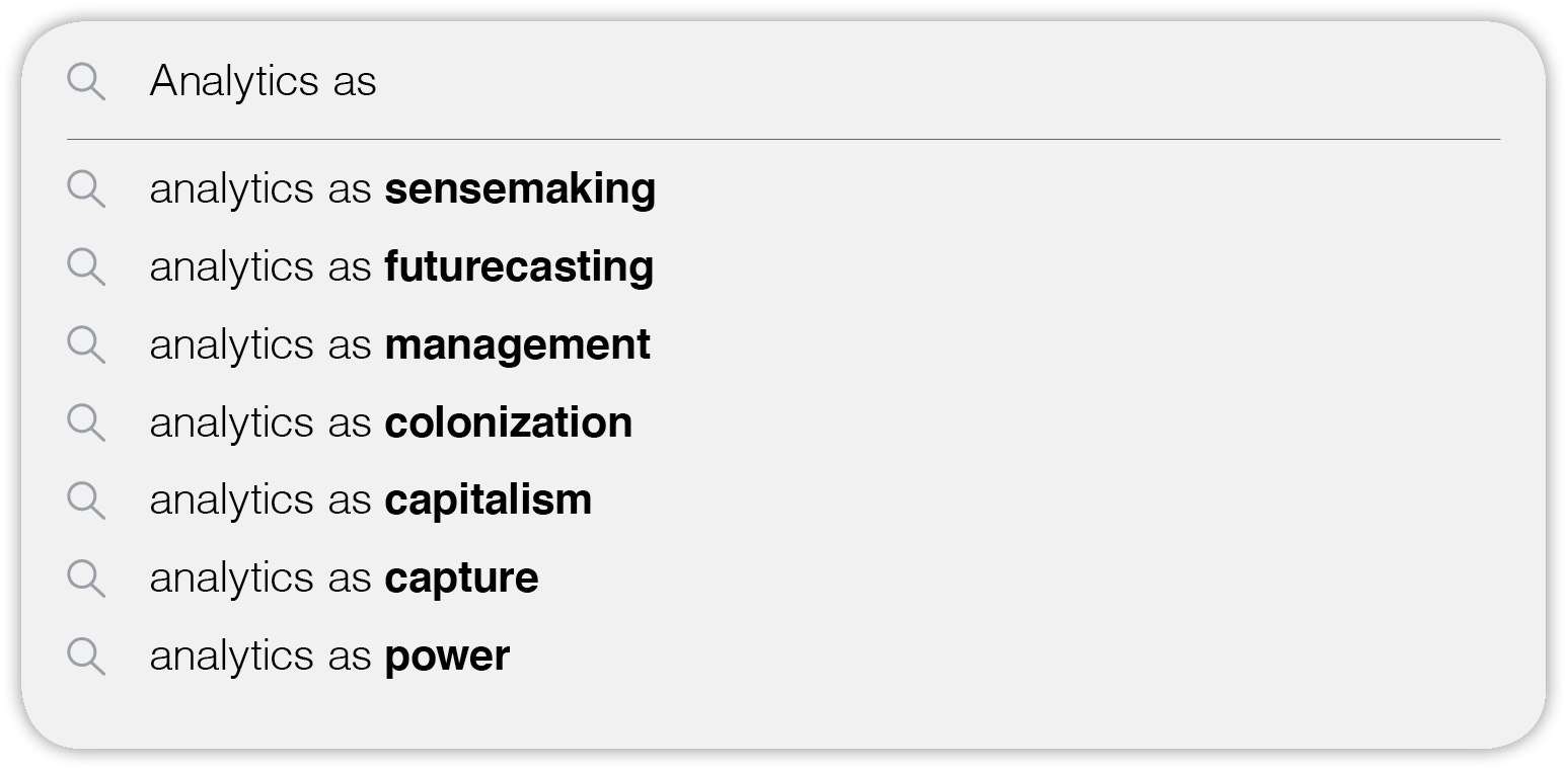 google search autofill suggestions for "analytics as"