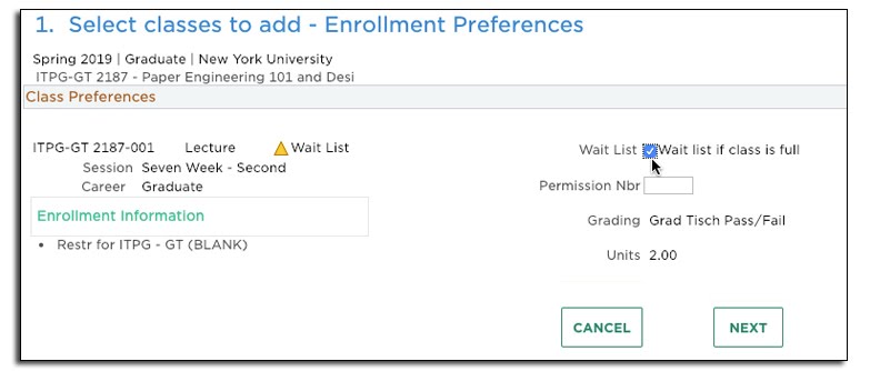 infographic - select waitlist if full in Albert