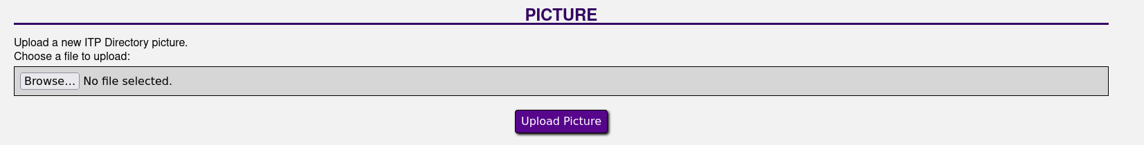 A screenshot of the photo upload form on the Wall.