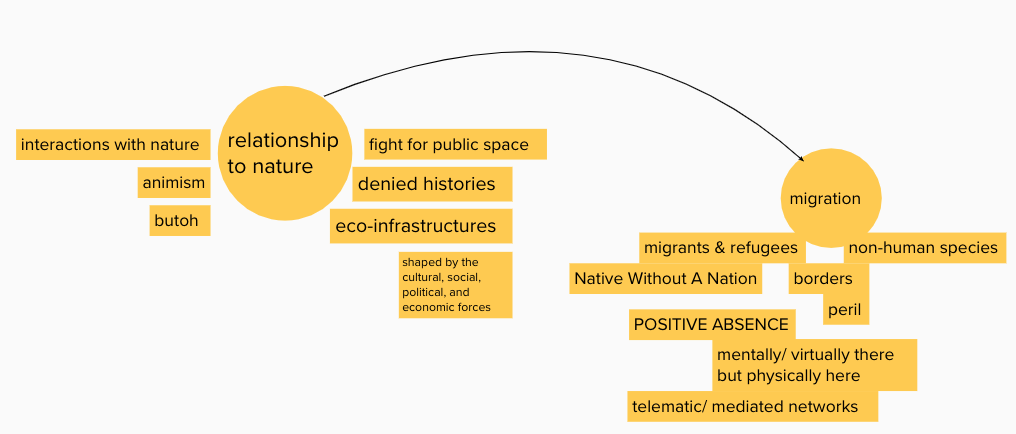 map of ideas around relationship to nature