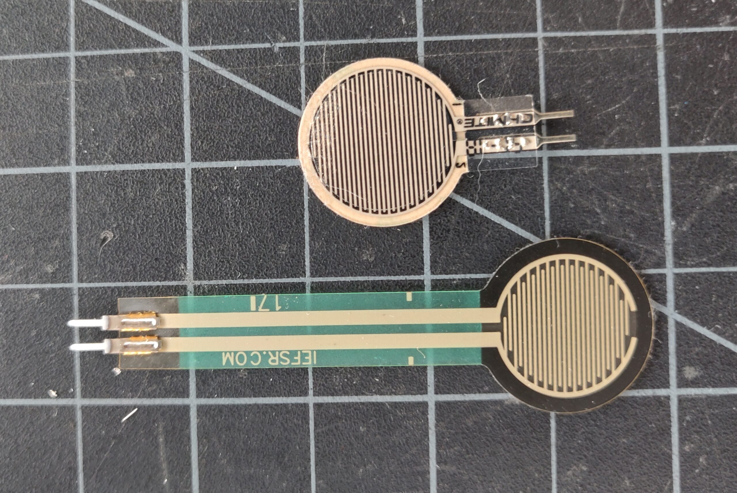 A pair of force sensing resistors