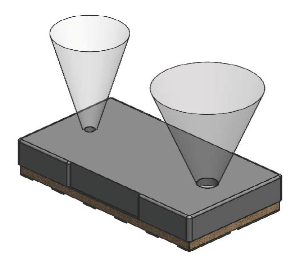 Drawing of ST's Vl53L0X sensor.