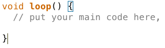 Arduino's block completion indicator highlighting the bracket corresponding to the one where the cursor is