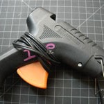 Photo of a hot glue gun.