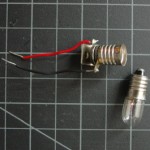 Small Incandescent lamp bulb and socket