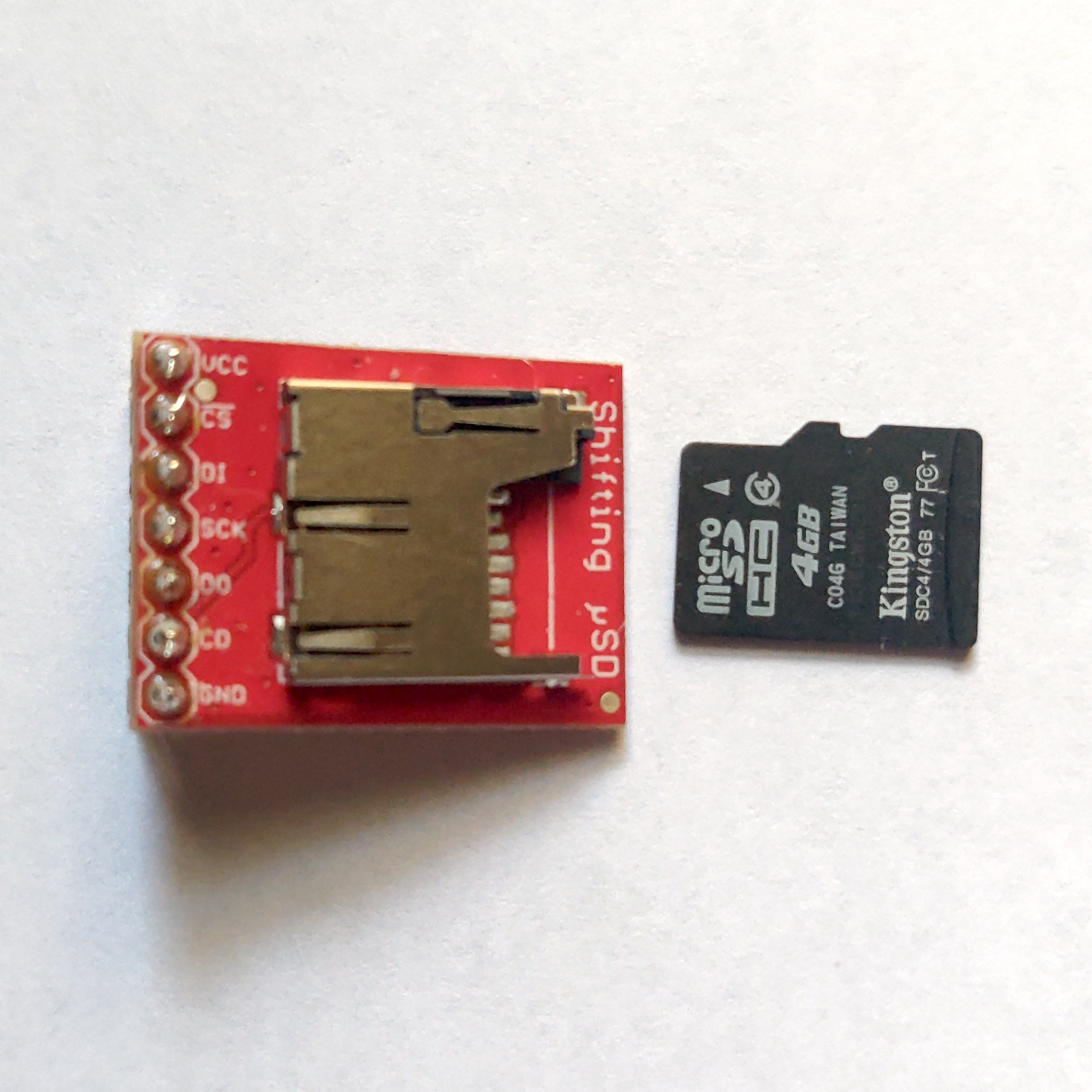 A photo of a microSD card breakout board