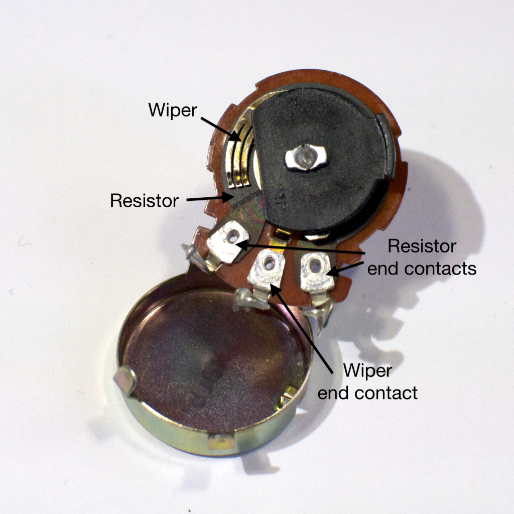 Photo showing the inside of a potentiometer