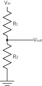Schematic of a Voltage divider