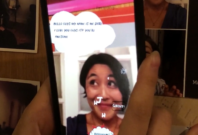 A playful AR app that brings any object that has a detectable 'face' to life by placing user's speech balloon next to the face.