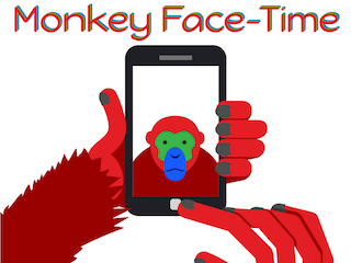 Monkey Face-Time is a three player cooperative card game about monkeys living together, looking at each other, and how that changes their appearance over the course of time.