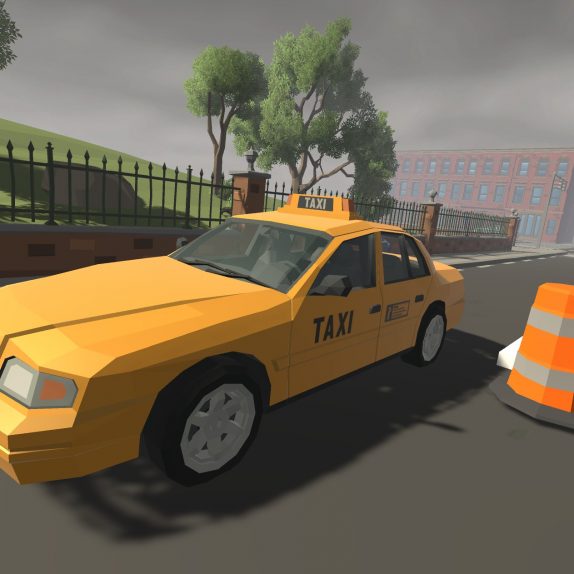 Taxi on NYC street