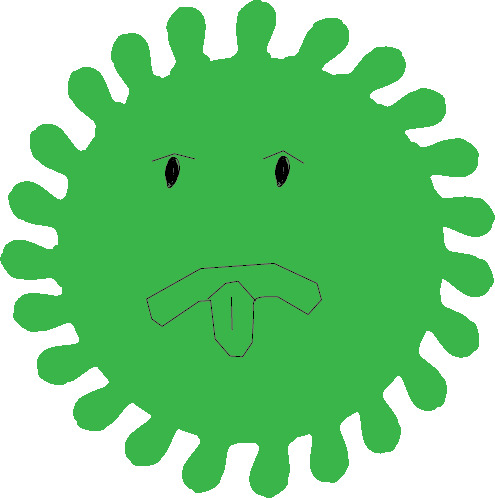 Green germ-like object