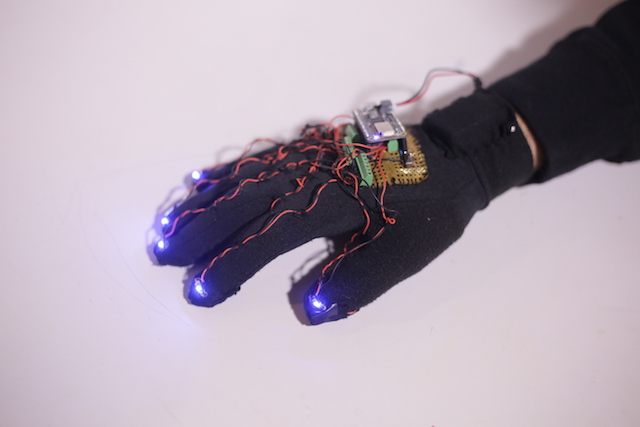 A wearable, wireless MIDI controller that turns finger tapping into electronic music.
