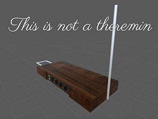 This is not a theremin: this is an AR and interactive representation of a theremin.
