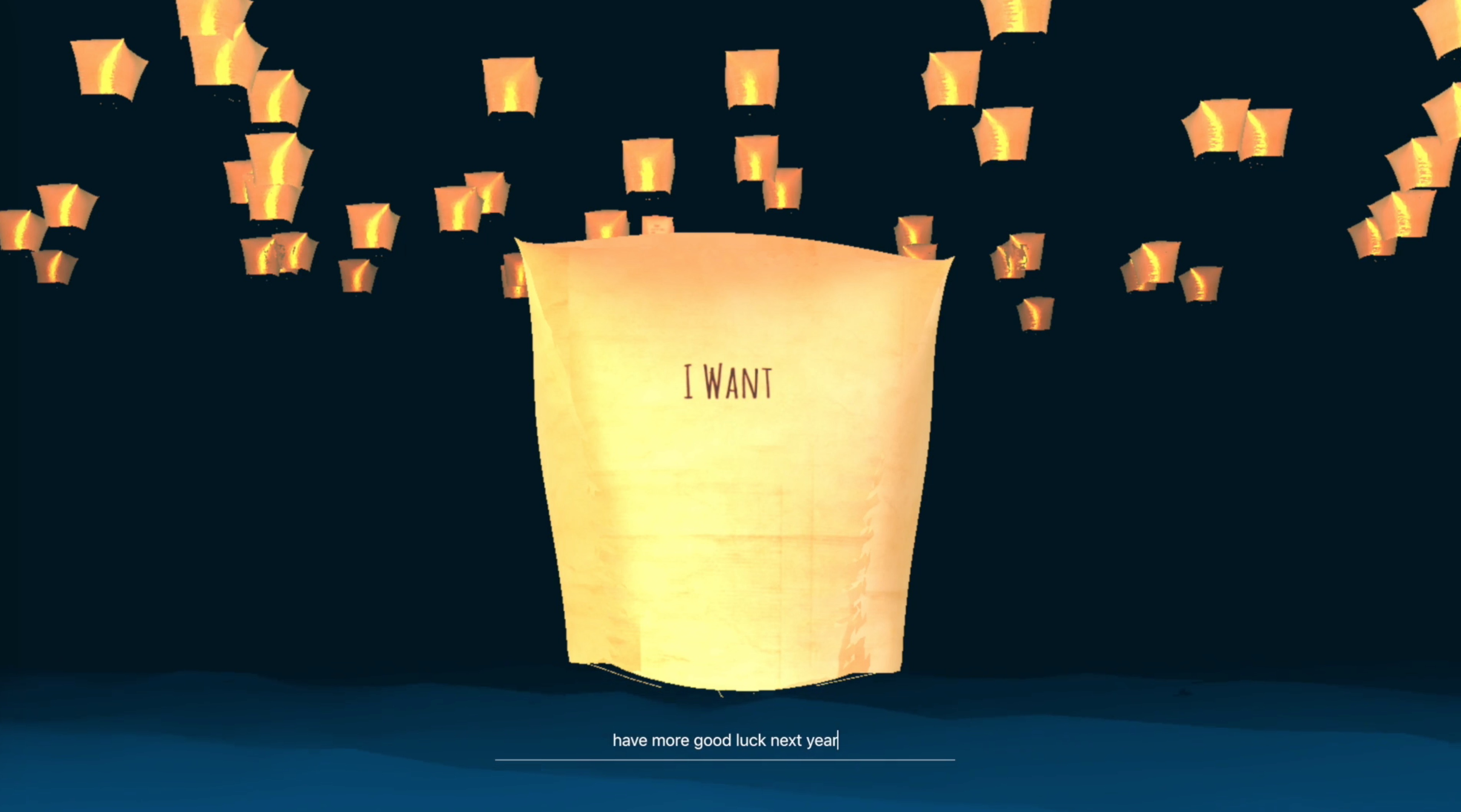 3D Interactive Web application about wishes.