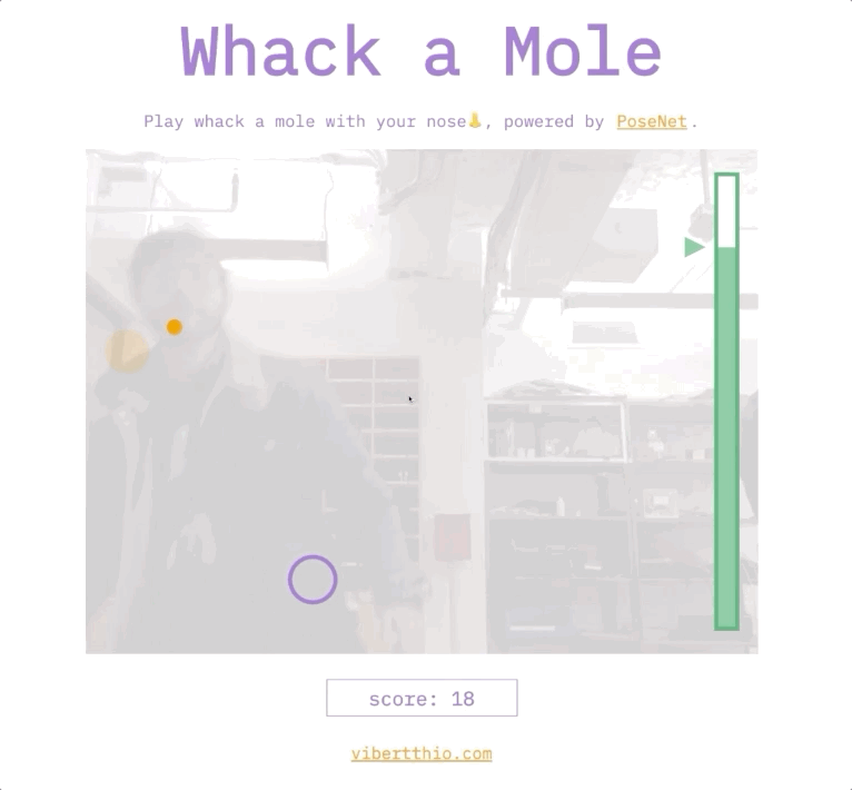 Get exercise with simple and fun web-based games. For instance, play whack a mole with your noseðŸ‘ƒ.