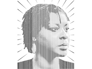 Commemorating Sandra Bland, “Say Her Name” is an interactive portrait that relies on you, the viewer, to actively speak her name to become fully visible.