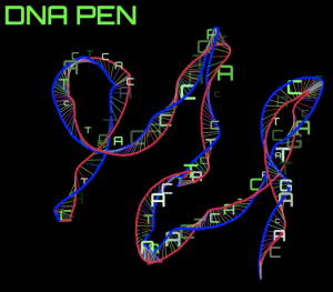 A pen where you write with your "DNA"